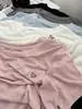 Camiseta de manga corta para mujer, ligera y cómoda, de Lyocell Tencel y lana, hombro normal de verano, top simple bordado de cuello redondo, camiseta básica