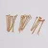 Aguja de Nueve Pines Chapada en Oro de 14K, Pin en T, Pin de Bola, Aguja para Cuentas Hechas a Mano DIY, Materiales para Accesorios de Joyería, Joyería Real Chapada en Oro