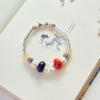 Joyería de cerámica de Jingdezhen estilo étnico bohemio estudiante femenino nuevos artículos de regalo pulsera tejida roja círculo único