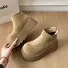 Flocado 2026 Novas Botas de Cano Curto Femininas Outono Retro Pessoa Baixa Estilo Coreano Solado Grosso Botas Curtas Botas Martin Femininas