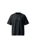 Camiseta de Manga Corta con Estampado de Graffiti Americano Tendencia Nacional Original Blackeden Letras Reflectantes para Hombres y Mujeres Tops de Pareja Verano