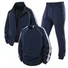 Conjunto de Algodão Puro de Tamanho Grande 2026, Conjunto Cardigan para Esportes ao Ar Livre e Lazer de Primavera e Outono, Conjunto de Três Peças de Moletom Confortável e Respirável