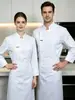 Ropa de Trabajo de Chef de Alta Gama Manga Larga Verano Uniforme de Chef para Hornear Manga Corta Transpirable Ropa de Trabajo para Cocina de Restaurante de Alta Gama Estampado y Bordado