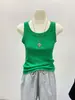 Spice Girls Estilo Coreano Sin Mangas de Tirantes Ropa Exterior de Verano Cubre Pecho Hilo Ajustado Ajustado Camisa Chaleco de Color Sólido para Mujer