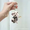 Colgante de Panda de Acrílico Nuevo Transfronterizo para Espejo Retrovisor de Coche, Mochila, Decoración del Hogar, Colgante para Fiesta Navideña