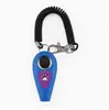 Nuevo Clicker de Entrenamiento para Mascotas de Doble Color, Clicker + Silbato Dos en Uno, Silbato de Entrenamiento para Perros, Clicker de Doble Color con Correa Larga para la Muñeca