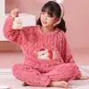 Pijama Infantil Niños 2026 Nuevo Otoño Invierno Felpa de Coral Estilo Delgado Niños Grandes Franela Invierno Niñas Estilo Niñas Conjunto