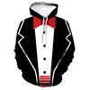 AliExpress Amazon transfronterizo traje creativo 3D cuello estampado digital sudadera con capucha sudadera con capucha sudadera de pareja en stock
