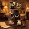 Topper para Pastel de Acrílico de Doble Capa Estilo Ins Transfronterizo Día del Padre Papá Te Amo Topper para Cupcakes Papá