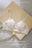 2519 Renda Original Sexy Costas Cruzadas Sem Costas Lingerie para Mulheres, Renda Francesa Orelhas de Coelho Ultrafina Lindo Sutiã de Costas