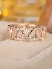 Anillo de Compromiso de Moda Exquisito con Forma de Corazón y Diamantes, Estilo Creativo Fresco Ins, Venta Caliente Transfronteriza de Temu