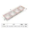 Louça de Melamina Prato Criativo Imitação Porcelana Prato para Molho de Tempero para Hot Pot Redondo Plástico Pratinho Pequeno Prato com Compartimento Duplo Prato com Múltiplos Compartimentos