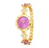 2025 Nuevo Reloj Pulsera Color Flor Incrustado de Diamantes Digital de Alto Valor Cuarzo para Mujer