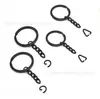 Fabricante de origen llavero negro de electroforesis anillo plano llavero negro esmerilado hebilla de perro para equipaje Apertura Negra para natación Más cadena