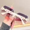 Gafas de Sol Estilo H Nuevas para Mujer, Lentes Adelgazantes Aima de Moda con Montura Grande, Sin Marco Cortado en el Borde Estilo Influencer de Moda Calle Alta Gafas de Sol