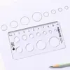 Conjunto de Réguas Estudantis Xiaoyuer 4+1 com Régua com Molde de Linha Ondulada