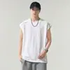 Chaleco deportivo estilo americano para hombre, corte holgado, marca de moda de verano, camiseta sin mangas, sudadera de baloncesto y fitness, camiseta de manga corta