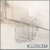Caja de Almacenamiento con Rayas Verticales Organizador de Compartimentos Trapezoidales Transparentes para Escritorio, Cosméticos, Bolígrafos, Controles Remotos