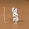 Paisaje en miniatura, figura linda de conejo zanahoria, adorables accesorios de decoración DIY para casa de muñecas, adornos en miniatura para escritorio