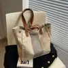 Bolsa de Lona para Mujer, Gran Capacidad, Nuevo Estilo 2025, Bolso de Hombro Casual y Versátil, Bolsa de Tela con Textura, Adecuado para la Escuela y el Viaje Diario, Bolso Tote