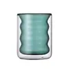 Taza de vidrio borosilicato de doble capa para el hogar, creativa, de aspecto atractivo, vaso de agua oruga, vaso de agua de vidrio resistente al calor