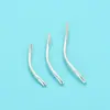 Pulsera Codo Forma de S Brillante Plata de Ley S925 Material para DIY Pulsera Trenzada de Cuerda con Cuentas Hecha a Mano Collar Tubo de Plata Accesorios de Plata