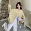 Moda Casual Elegante Reductora de Edad Versátil Cómoda Agradable a la Piel Chaqueta Amarilla Tendencia para Mujer