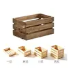 Caja de Almacenamiento de Madera Maciza Exhibidor de Frutas para Supermercado Caja con Marco de Madera Caja de Listones de Madera Rectangular Caja de Almacenamiento Retro