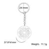 Colgante de Acero Titanio Cortado en Caliente con Patrón Octagonal Hueco Colgante de Joyería Simple Personalizado de Acero Inoxidable Llavero
