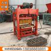 Línea de producción de máquina de bloques de cemento semiautomática de comercio exterior máquina de bloques porosos sin quemar de cuatro columnas roja máquina de bloques sin quemar de cemento