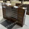 Gabinete Exhibidor de Esmalte de Uñas En Tienda Color Madera Maciza Nogal Estilo Antiguo Gabinete de Almacenamiento para Esmalte en Gel y Arte de Uñas Gabinete de Almacenamiento de Arte de Uñas para Mostrador
