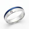 Anel Individual de Joias de Aço Estilo Coreano Azul Clássico Personalizado Amor Puro Unissex Design de Moda Tendência Natural