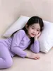 Roupa de Casa Infantil Roupas e Calças de Outono Infantis Meninos e Meninas Roupa de Casa para Bebê Malha Térmica de Algodão Pijamas Roupa de Casa Engrossada