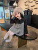 Vestido de Niña Otoño 2026 Nuevo Estilo Infantil Elegante de Manga Larga Cuello de Encaje Capa Base Moda para Bebé Vestido Chaleco