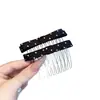 Peine Negro y Blanco de Lunares Estilo Francés con Moño, Accesorio para el Cabello para Ordenar Mechones Sueltos, Peine Invertido Pinza para el Cabello, Pinza Lateral con un Toque de Elegancia
