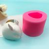 Ventas Directas de Fábrica Molde de Silicona 3D Estéreo de Conejo Base para Olla Caliente Pudín Horneado Francés Molde para Pastel de Mousse