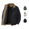 [M-8Xl] Chaqueta para Hombre Otoño 2025 Nueva Talla Grande Cuello Alto Chaqueta Holgada Ropa de Trabajo Chaqueta para Exteriores Hombre