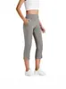 Pantalones Cortos de Yoga Deportivos para Exteriores con Bolsillos y Abertura en la Pantorrilla de Cintura Alta para Mujer, Elásticos, Adelgazantes, Transfronterizos de Amazon