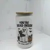 Copo Mason Jar de Vidro 16oz para Cerveja Cola Água com Logotipo Personalizado de Natal em Estoque Transfronteiriço Sublimação