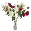 Nuevo Ramo de Lisianthus Simulados Decoración del Hogar Fotografía Flores Falsas de Plástico Bonsái de Oficina Flores de Seda Hechas a Mano Venta al por Mayor