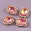 Rhinestones Quadrados de Garra de Gelatina Mocha Oval Acessórios DIY Acessórios para Roupas Acessórios para Cabelo Vestido de Noiva Materiais para Sapato Clog