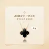 Collar de Trébol de la Suerte de Plata S925 para Niñas Lujo Ligero Exquisito Colgante de Flor de Ágata Malaquita Regalo de San Valentín