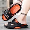 Pantuflas de Talla Grande Transfronterizas para Hombre Verano Nuevo Estilo Pantuflas Antideslizantes con Sensación de Caca Sandalias Casuales de Playa Eva