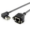 Cabo de extensão de rede STP cotovelo 90 graus Cabo de rede RJ45 macho para fêmea Cabo de extensão de rede com parafuso UT-011