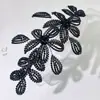 Coroa de Cabelo de Noiva para Comércio Exterior, Tiara de Cabelo com Corrente de Garra Folha e Diamante Feita à Mão, Acessórios para Vestido de Casamento, Tiara Verde Dz275