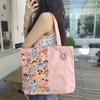 Bolsa de Lona Original de Dibujos Animados para Mujer 2025 Nueva Bolsa de Hombro de Gran Capacidad Bolsa para Estudiantes Tutorías Bolsa Tote de Nicho para Viajes