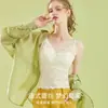 Comercio Exterior Transfronterizo Más Vendido Sexy Camisola de Encaje Hueco con Tirantes Finos, Estilo Verano, con Copas en el Pecho, Sin Costuras, Tallas Grandes, Adelgazante, Espalda Bonita