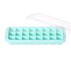 Caja de hielo de silicona con fondo suave para cubitos de hielo congelados con tapa, molde creativo casero para cubitos de hielo congelados para niños, caja de hielo de 24 rejillas