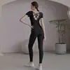 Set de Yoga de Entrenamiento Profesional de Pilates para Mujeres, Diseño de Espalda Hermoso Hueco, Chaleco con Almohadilla Fija en el Pecho, Ropa Deportiva para Entrenamiento en Gimnasio