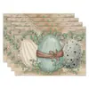 Mantel de Pascua transfronterizo lino patrón de huevo conejo impreso mantel de mesa fiesta atmósfera festiva vajilla decorativa